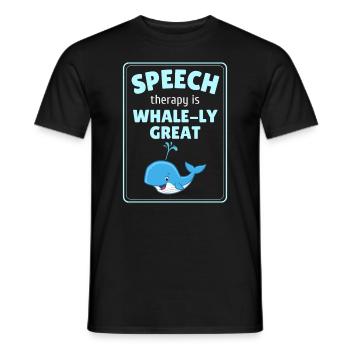 Speech Therapy Whale - Men's T-Shirt - black - Front - AI Model Male 178 light (178cm)