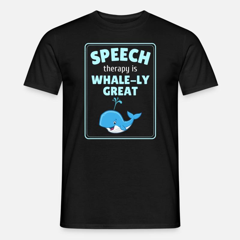 Logopädie Wal - Männer T-Shirt - Schwarz