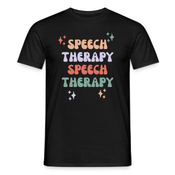 Speech Therapy - Men's T-Shirt - black - Front - AI Model Male 178 light (178cm)