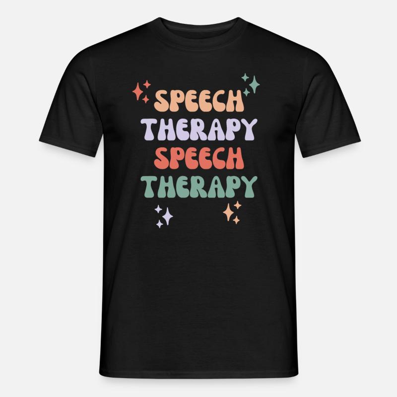 Logopädie - Männer T-Shirt - Schwarz