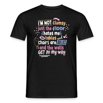 Ich bin nicht ungeschickt, wenn ich Frauen sage - Männer T-Shirt - Schwarz - Vorne - AI Model Male 178 light (178cm)