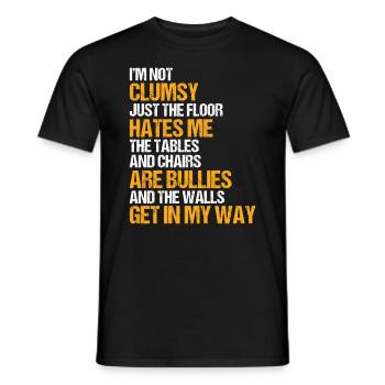 Lustig sarkastisch Sprichwort ungeschickt ironisch - Männer T-Shirt - Schwarz - Vorne - AI Model Male 178 light (178cm)