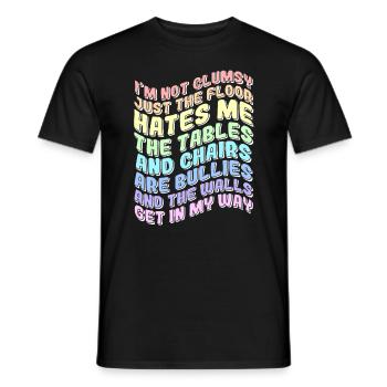 Je ne suis pas maladroit drôle - T-shirt homme - noir - Devant - AI Model Male 178 light (178cm)