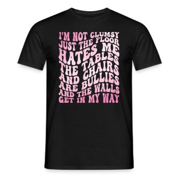 Frauen Tollpatschiges Zitat - Männer T-Shirt - Schwarz - Vorne - AI Model Male 178 light (178cm)