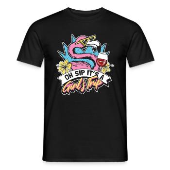 Oh sirotez que c’est un voyage entre filles - T-shirt homme - noir - Devant - AI Model Male 178 light (178cm)