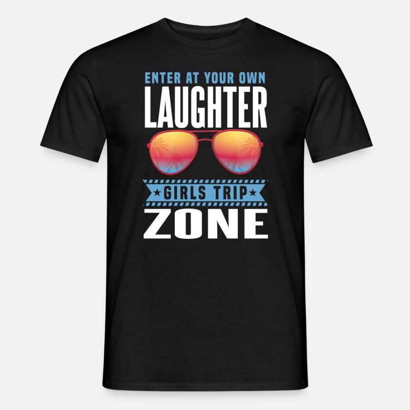 Lustige Mädchen-Reise - Männer T-Shirt - Schwarz