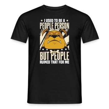 J’étais une personne introvertie - T-shirt homme - noir - Devant - AI Model Male 178 light (178cm)