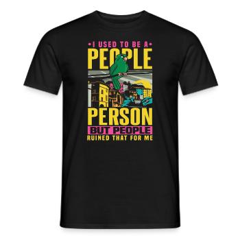 I Used To Be A People Person Bird Saying - Men's T-Shirt - black - Front - AI Model Male 178 light (178cm)