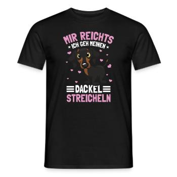 Mir Reichts Ich Gehe Meinen Dackel Streicheln - Männer T-Shirt - Schwarz - Vorne - AI Model Male 178 light (178cm)