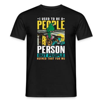 I Used To Be A People Person Bird Parrot Introvert - Men's T-Shirt - black - Front - AI Model Male 178 light (178cm)