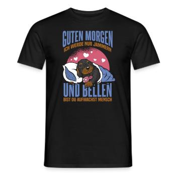 Dackel Süß Gassi Geschenk Dachshund - Männer T-Shirt - Schwarz - Vorne - AI Model Male 178 light (178cm)