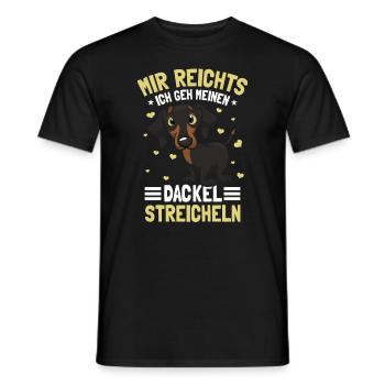 Dachshund Hund Dackel Gassi Spruch - Männer T-Shirt - Schwarz - Vorne - AI Model Male 178 light (178cm)