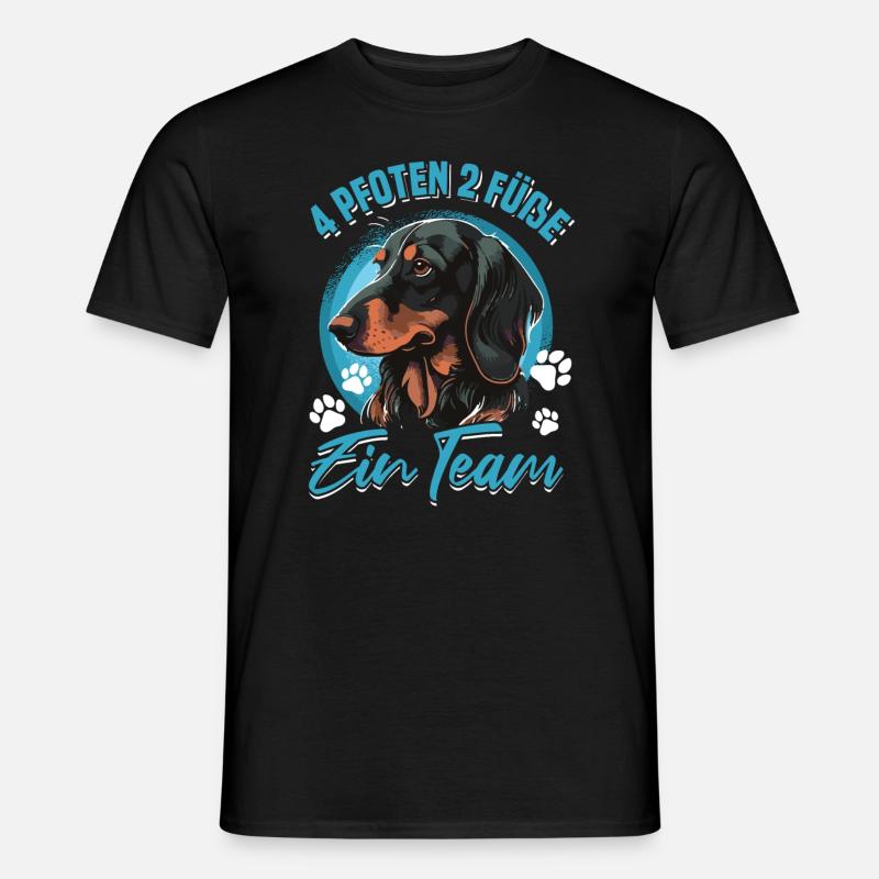 Dackel Geschenk - Männer T-Shirt - Schwarz