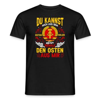 Osten Ostalgie Ostdeutschland DDR Sachsen - Männer T-Shirt - Schwarz - Vorne - AI Model Male 178 light (178cm)