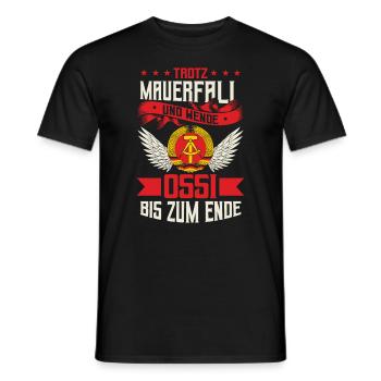Ostblock Heimatliebe DDR Sprüche & Geschenke - Männer T-Shirt - Schwarz - Vorne - AI Model Male 178 light (178cm)