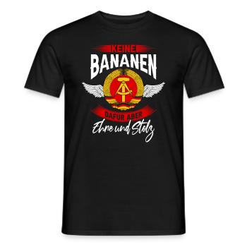 Keine Bananen Dafür Aber Ehre Und Stolz - Männer T-Shirt - Schwarz - Vorne - AI Model Male 178 light (178cm)