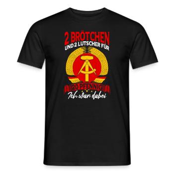 DDR Osten Ostdeutschland Ostalgie - Männer T-Shirt - Schwarz - Vorne - AI Model Male 178 light (178cm)