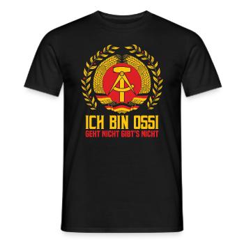 Ich Bin Ossi - Männer T-Shirt - Schwarz - Vorne - AI Model Male 178 light (178cm)