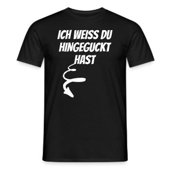 Je sais où tu as regardé Malle Party sexy - T-shirt homme - noir - Devant - AI Model Male 178 light (178cm)