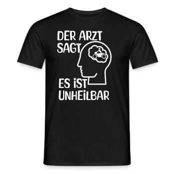 Moto - Le médecin dit que c’est incurable - T-shirt homme - noir - Devant - AI Model Male 178 light (178cm)