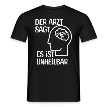 Moto - Le médecin dit que c’est incurable - T-shirt homme - noir - Devant - AI Model Male 178 light (178cm)
