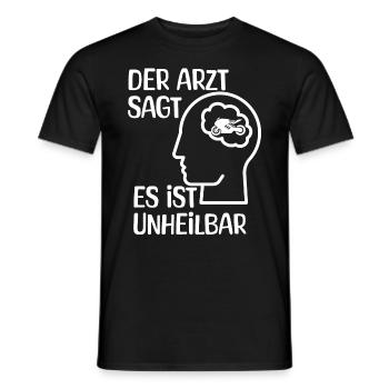 Moto - Le médecin dit que c’est incurable - T-shirt homme - noir - Devant - AI Model Male 178 light (178cm)