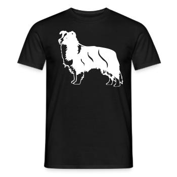 bordercollie02 - Men's T-Shirt - black - Front - AI Model Male 178 light (178cm)