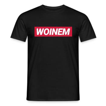 Woinem zweifarbig - Männer T-Shirt - Schwarz - Vorne - AI Model Male 178 light (178cm)