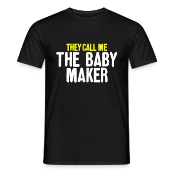 they call me the baby maker expectant dad father - Men's T-Shirt - black - Front - AI Model Male 178 light (178cm)