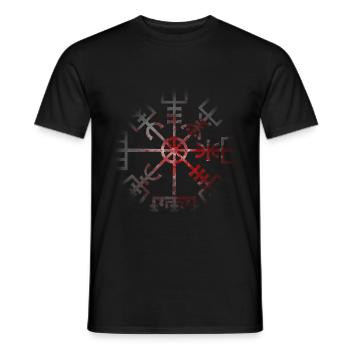 Vegvisir 02 - T-shirt homme - noir - Devant - AI Model Male 178 light (178cm)