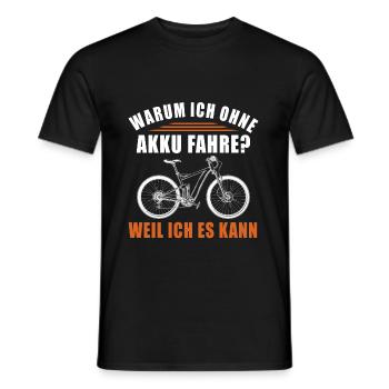 Pourquoi Je conduis sans batterie Parce que Je peux - T-shirt homme - noir - Devant - AI Model Male 178 light (178cm)