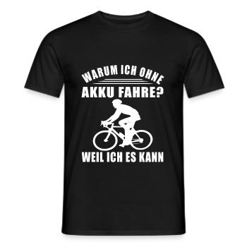 Pourquoi je conduis sans batterie parce que je peux - T-shirt homme - noir - Devant - AI Model Male 178 light (178cm)