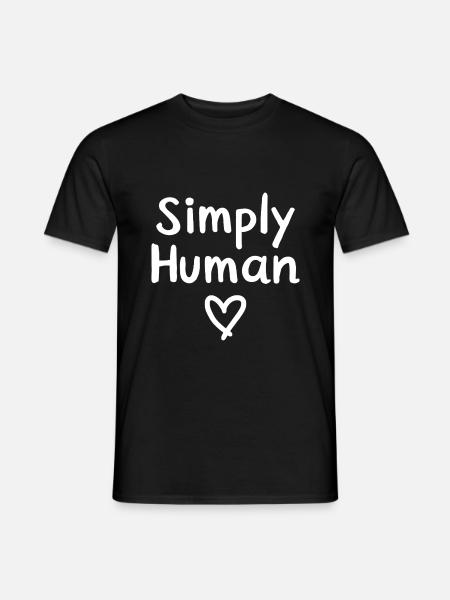 Simply Human Heart Humanity - Men's T-Shirt - black