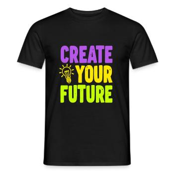 Créez votre future ampoule - T-shirt homme - noir - Devant - AI Model Male 178 light (178cm)