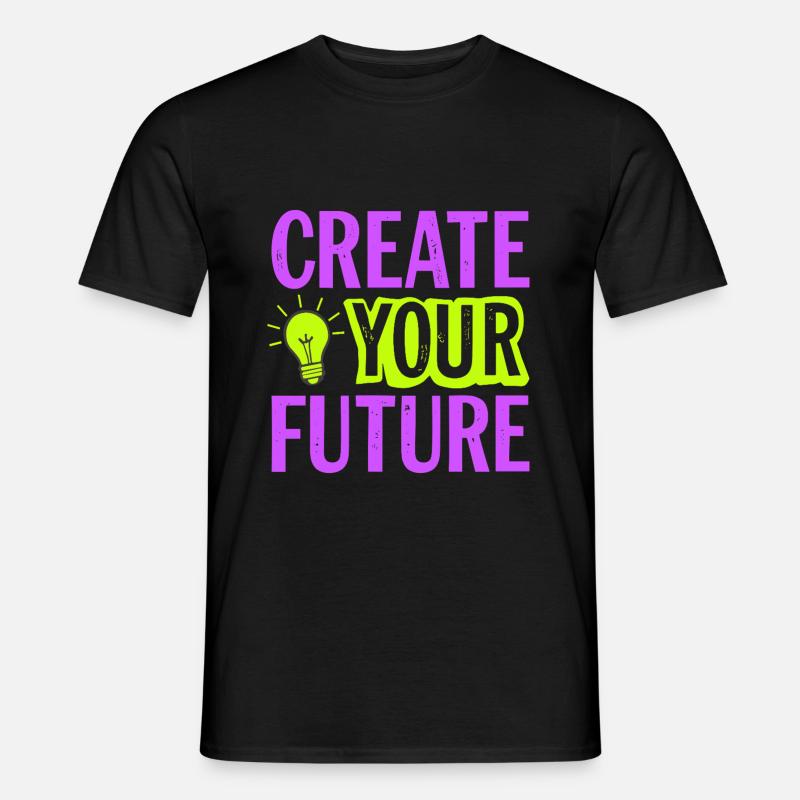 Create Your Future Glühbirne - Männer T-Shirt - Schwarz