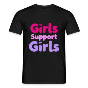 Filles Soutien Filles Déclaration Amitié - T-shirt homme - noir - Devant - AI Model Male 178 light (178cm)
