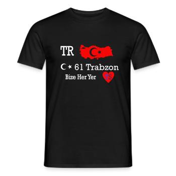 61 Trabzon Bize Her Yer TS - Männer T-Shirt - Schwarz - Vorne - AI Model Male 178 light (178cm)