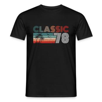 44 Year Old Birthday 2022 Classic 1978 44 Birthday - Männer T-Shirt - Schwarz - Vorne - AI Model Male 178 light (178cm)