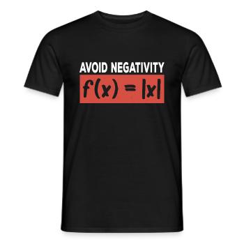 Avoid Negativity Mathematics Function Math - Men's T-Shirt - black - Front - AI Model Male 178 light (178cm)