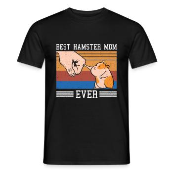 Best Hamster Mom Ever Hamster Lover Pet Owner Dwar - Männer T-Shirt - Schwarz - Vorne - AI Model Male 178 light (178cm)