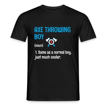 Lancer de hache garçon définition cible lanceur de hachette - T-shirt homme - noir - Devant - AI Model Male 178 light (178cm)