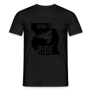 born to ride - Männer T-Shirt - Schwarz - Vorne - AI Model Male 178 light (178cm)