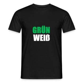 green white - Men's T-Shirt - black - Front - AI Model Male 178 light (178cm)