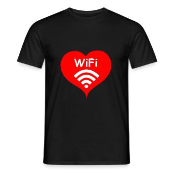 love wifi - T-shirt homme - noir - Devant - AI Model Male 178 light (178cm)