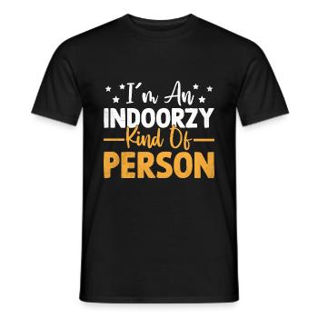 Je suis une personne d’intérieur Dictons pour - T-shirt homme - noir - Devant - AI Model Male 178 light (178cm)
