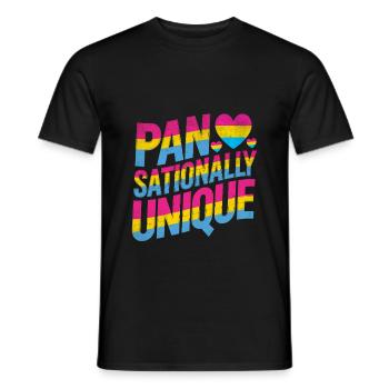 Pan sional einzigartige LGBTQIA Pride Pansexualität - Männer T-Shirt - Schwarz - Vorne - AI Model Male 178 light (178cm)
