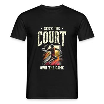 Ergreifen Sie das Spielfeld Besitzen Sie das Spiel Handball Sport - Männer T-Shirt - Schwarz - Vorne - AI Model Male 178 light (178cm)