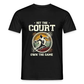 Frapper le terrain Posséder le jeu Handball Sports Athlète - T-shirt homme - noir - Devant - AI Model Male 178 light (178cm)