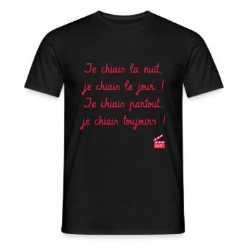 Je chiais la nuit, je chiais le jour... - T-shirt homme - noir - Devant - AI Model Male 178 light (178cm)