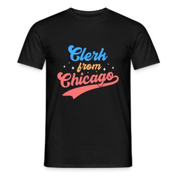 Retro Graphic Bank Clerk Bookkeeper Bank Employee - Männer T-Shirt - Schwarz - Vorne - AI Model Male 178 light (178cm)